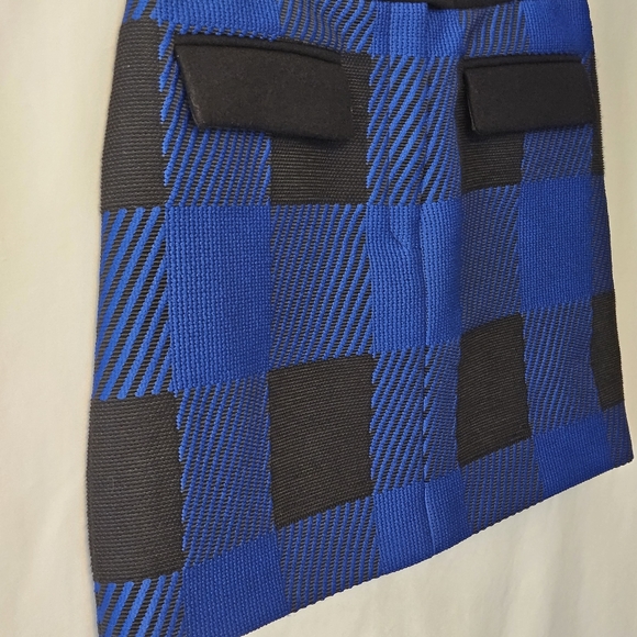 Rag & Bone Cybil Blue & Black Wool Blend Mini Sz 2 - Picture 5 of 14